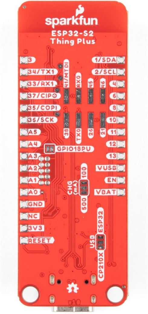 SparkFun Thing Plus - ESP32-S2 WROOM -No Bluetooth- Highly-integrated Feather form-factor development board Equipped w/a 2.4 GHz WiFi System-on-Ch...