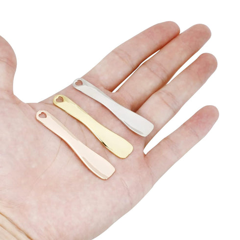 3 PCS Metal Cosmetic Spoon, Zinc Alloy Mini Skincare Spatula, Mask Spatula Facial Cream Facial Cosmetic Spoon Beauty Scoop (Silver Gold Rose Gold)...