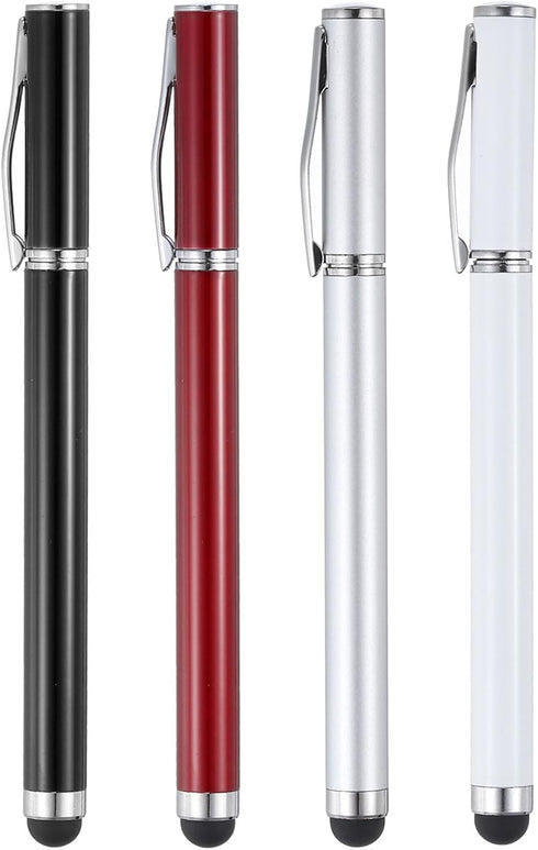 MECCANIXITY 4pcs Ballpoint Pen with Stylus Tip 2 in 1 Ink Pen & Fine Point Rubber Stylus Pens for All Capacitive Touch Screens Universal......