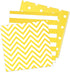 Disposable Striped Chevron Polka Dot Yellow Paper Luncheon Party Napkins 60 Count 13"x13"...