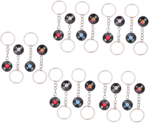 20Pcs Vinyl Record Keychain Set: Metal Key Rings for Men and Women, Music Accessories, Unique Gift for Music Lovers...