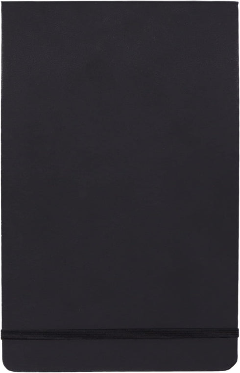 Amazon Basics - Hardcover Art Sketchbook L Size 5.25" x 8.25", 72 Sheets, Black...