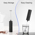Powerful Electric Milk Frother, Battery Operated Drink Blender, Foam Maker Mixer, Milk Frother Handled for for Coffee, Cappuccino, Latte, Matcha, ...