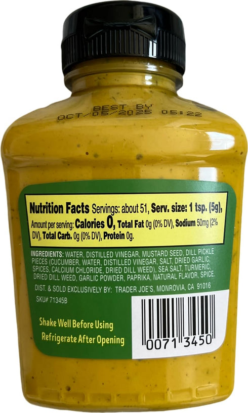 Generic Trader Joe's Dill Pickle Mustard, 9 oz (Pack of 1)...