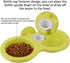 Puppy Double Bowl, Puppy Double Bowl Stainless Steel Dog Bowl Pet Cat Dog Puppy Double Bowl Hanging Food Water Feeder for Crate Cage Small (Green)...