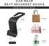 4 PCS Car Seat Headrest Hooks, Auto Seat Hook Hangers Storage Organizer, Back Seat Hanger for Car Handbag Clothes Coats Grocery Bags, Universal In...