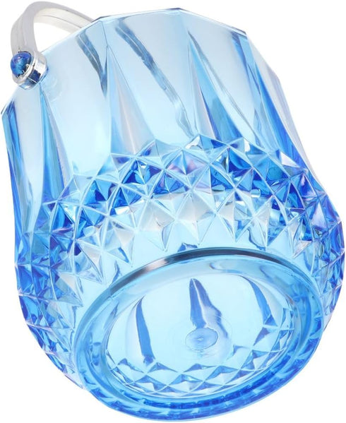 Acrylic Champagne Bucket with Stainless Steel Ice Tongs Portable Ice Bucket Clear Ice Container Reusable Wine Bucket Transaprent Beer Bucket for H...