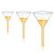 ULAB Scientific Glass Funnel Set, 1 of Each Size 50mm 75mm 100mm with Approx. 60° Angle, Short stem, UGF1009...