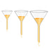 ULAB Scientific Glass Funnel Set, 1 of Each Size 50mm 75mm 100mm with Approx. 60° Angle, Short stem, UGF1009...