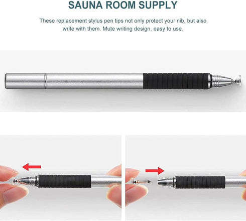 12Pcs Silver Universal Stylus Replacement Disc Tips Round Shape Replaceable Stylus Pen for Touch Screen Stylus Pen Disc Tips,Stylus Pens,Nice Gift...