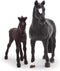 Gemini&Genius Horses Toy for Kids, Farm Horse Animal Playset, Stallion with Horse Cub Family Action Figures Party Favors Supplies, Party Cupcake T...