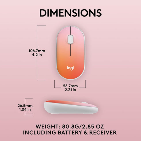 Logitech M340 Wireless Mouse with Limited Edition Prints, USB Receiver and Silent Clicks, Portable Wireless Mouse for Laptop, PC, Windows, Chrome,...