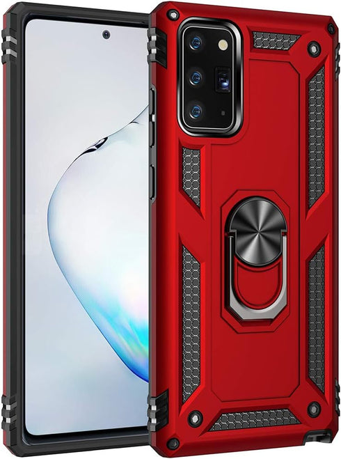 Military Grade Drop Impact for Samsung Galaxy Note 20 Case Note 20 5G Case 360 Metal Rotating Ring Kickstand Holder Armor Heavy Duty Shockproof Ca...