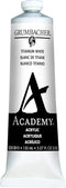 Grumbacher Academy Acrylic Paint, 150ml/5.07 oz Metal Tube, Titanium White (C21211)...