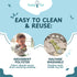 Tasty Tie Teething Tie, 3-in-1 Clip-on Baby Tie, Crinkle Toy & Silicone Teether for 3-6-9-12-18 Month Babies | GOTS Certified Organic Cotton | Uni...