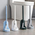Toilet Brush, Long Handle Golf Toilet Brush with Holder 360° Deep Cleaning Flexible Silicone Toilet Cleaner Brush Wall Mounted for Bathroom (2Pcs ...