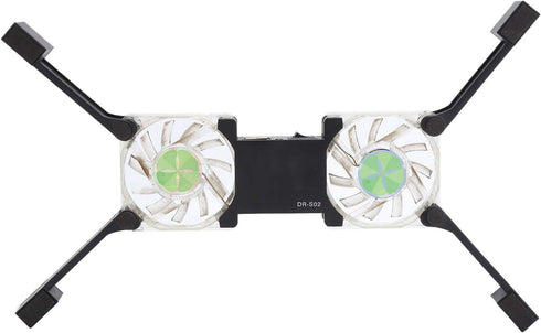 ASHATA Portable Laptop Cooling Pad, with Antiskid Mount, Dual Light Emitting Fan, USB Foldable Heat Dssipation Stand for Notebook Computer...