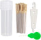100pcs Cross Stitch Needles + 2 Needle Threader Golden Color Large Eyes Cross Stitch DIY Embroidery Hand Needles Sewing Needles in Transparent Box...
