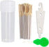 100pcs Cross Stitch Needles + 2 Needle Threader Golden Color Large Eyes Cross Stitch DIY Embroidery Hand Needles Sewing Needles in Transparent Box...
