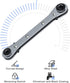 HVAC Service Wrench, Refrigeration Ratcheting Wrench 3/8” 1/4” 5/16'' 3/16'' AC Wratchet Tool with Hex Bit Adapter UIInosoo for Air Conditioning, ...