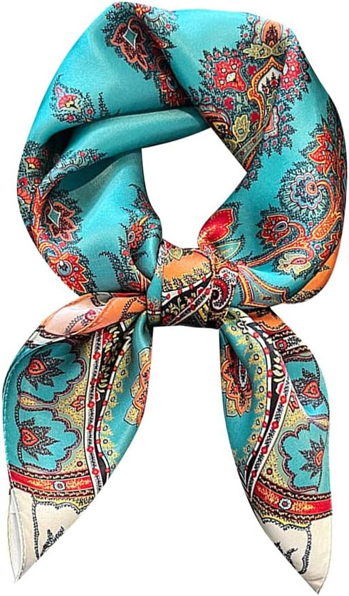100% Pure Mulberry Silk Scarfs 27"x27" Square Scarf Women Neckerchief Headscarf hair scarf bandana Gift Packed...