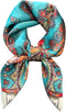 100% Pure Mulberry Silk Scarfs 27"x27" Square Scarf Women Neckerchief Headscarf hair scarf bandana Gift Packed...