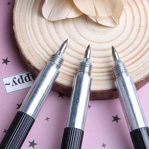 3Pcs DIY Ceramics Engraving Tool Durable Anti Slip Handle Lettering Alloy Tip Double End Etching Pen Scriber Marking Engraving Tools...