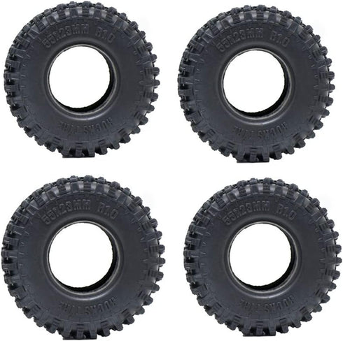 4 pcs 1.0 Tires Rubber Crawler Tires with Foam 55 * 23mm for 1/24 RC Crawler Car Axial SCX24 90081 AXI00001 AXI00002 Upgrade Tyres?Black...
