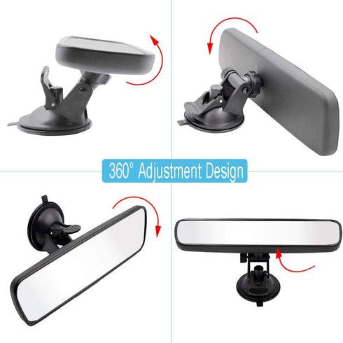 Rear View Mirror,LECAMEBOR Universal Thickened Anti-glare HD Car Interior Rear View Mirror-(With Adjustable Suction Cup)...