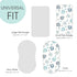 Stretchy Ultra Soft Fitted Bassinet Sheets 2 Pack, Universal Fitted Sheets for Rectangle, Oval, or Hourglass Bassinet Mattresses or Changing Pads,...