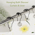 Black Shower Curtain Hooks, Amazer Shower Curtain Hooks, Shower Hooks for Shower Curtain, Decorative Shower Curtain Hooks Rust Proof Stainless Ste...