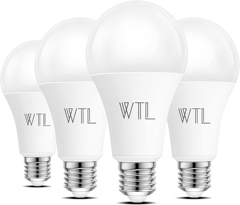 3 Way Light Bulbs 50 100 150W Equivalent A21,Three Way LED Light Bulb 4000K Natural White 6/14/20W,E26 Base,for Reading,living room,No Flicker,4 P...