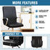 Waterproof Office Chair Cover PU Leather Computer Seat Covers Stretch Rotating Chair Slipcover with Elastic Bottom Universal Chair Protectors for ...