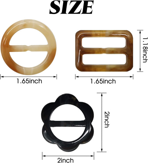 TIHOOD 36PCS 1.18inch T-shirt Clips Plastic Scarf Clips Ring for Women Silk Scarf T-Shirt...