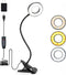 Foneso Desk Lamp Clip on Light with Adapter, 48 LED Reading Lamp with USB Charging Port, 3 Color Mode 10 Brightness Levels, Flexible Gooseneck, Me...