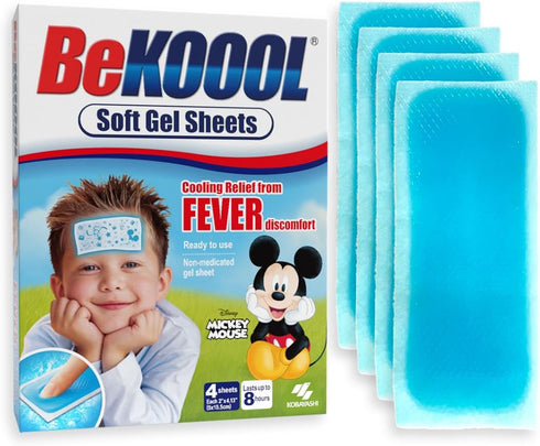 BEKOOOL Soft Gel Sheets for Kids for Cooling Relief from Fever discomfort | 4 Count...