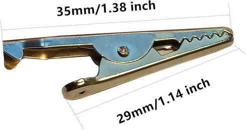 Alligator Clips Electrical Test Kit 1.38"/35mm Alligator Clip Clamps Jumper Helper with Protective Insulation Cover 20pcs...