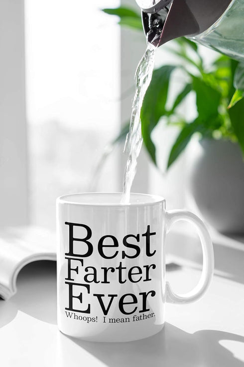 Funny Fathers Day Coffee Mug | Best Farter Ever Coffee Cup - Funny Fathers Day Mugs from Son Daughter Kids | Cool Christmas Presents Fun Birthday ...