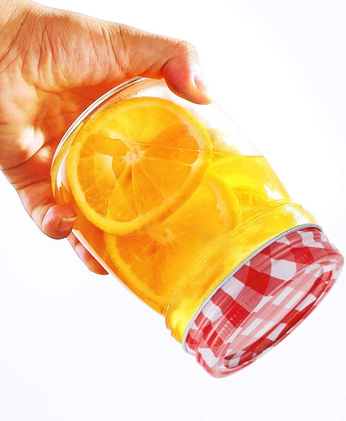 48pcs/24Set Regular Mouth Canning Lids Bands Split-Type for Mason Jar Canning Lids (red and white)...