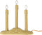 Creative Hobbies 3 Light Electric Candolier Indoor Christmas Candle Lamp, Ivory Plastic with Clear C7 Incandescent Light Bulbs...