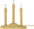 Creative Hobbies 3 Light Electric Candolier Indoor Christmas Candle Lamp, Ivory Plastic with Clear C7 Incandescent Light Bulbs...