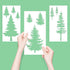 3 Pieces Christmas Pine Trees Stencils Reusable Pine Drawing Stencils Winter Holiday Fir Tree Templates Christmas Woodland Painting Stencils for D...