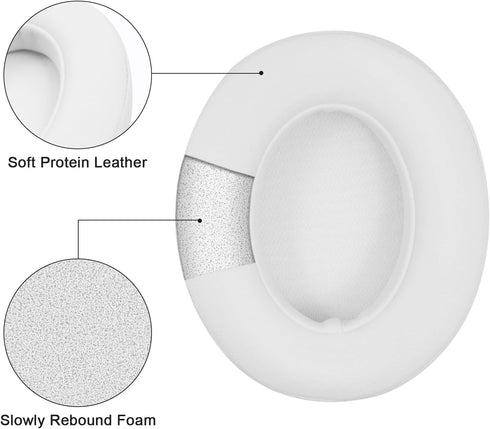 Replacement Ear Pads Cushions Compatible with Beats Studio 3.0/2.0, Headphone Ear Covers with High Density Memory Foam, Soft Leather, Adaptive Bea...