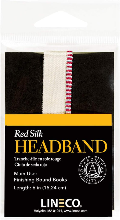 Lineco Red 6" Silk Head Band. Finishing Touch for Bound Books. Bookbinding, DIY, Crafts, Projects, Journals, Scrapbooking, Book Decor. Red...
