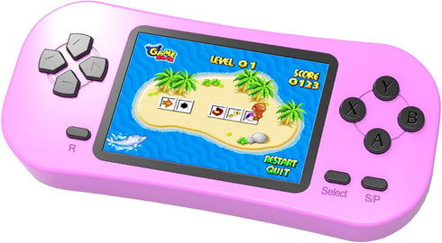 Retro Handheld Games for Kids Built in 218 Classic Old Style Electronic Game 2.5'' Screen 3.5MM Earphone Jack USB Rechargeable Portable Video Play...