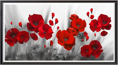 Stamped Cross Stitch Kits - Flower Embroidery Kits for Beginners Adults,11 CT Flower Patterns Large Dimensions Counted Cross Stitch Kits Arts Craf...