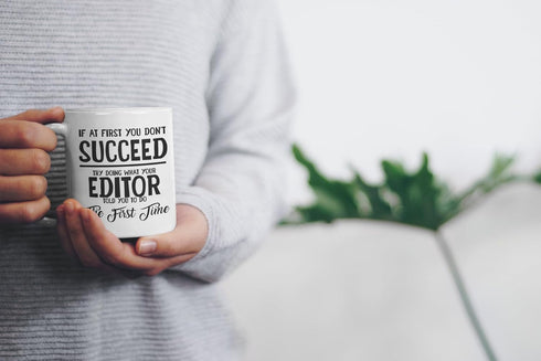 Editor Gifts Ideas for Men and Women Editor Christmas Birthday Gifts Coworker Coffee Mug If at first you don’t succeed try doing what your editor ...
