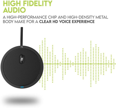 Conference USB Microphone, Computer Desk Mic with Mute Button and LED Indicator, Plug & Play Omnidirectional PC Laptop Mics for Online Meeting,Cla...