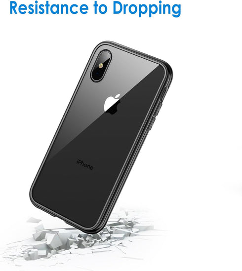 JETech Case for iPhone Xs Max 6.5-Inch, Non-Yellowing Shockproof Phone Bumper Cover, Anti-Scratch Clear Back (Black)...