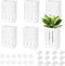 6PCS Upgraded Aquarium Plant Holder, 5.1x3.1x2.1 Inch White Hanging Aquatic Plant Pot with 36 Hooks and 12 Suction Cups, Fish Tank Plant Holder fo...